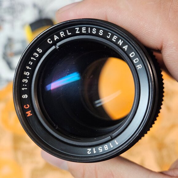 Carl Zeiss Jena DDR Sonnar 135mm F3.5 Prime Lens for M42 Screw Mount - Picture 10 of 13